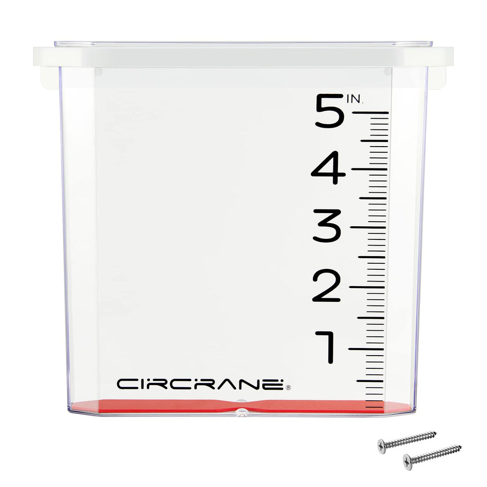 Circrane trapezoidal 5in rain gauge for precise garden rainfall data