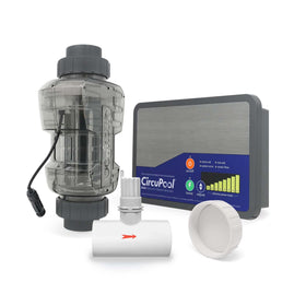 Circupool EDGE25 onboard diagnostics show chlorine generation status in real time.