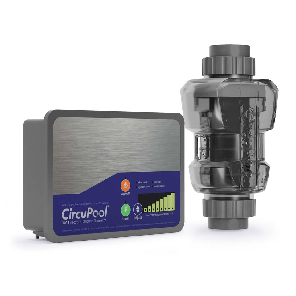 Circupool EDGE25 salt chlorine generator delivers consistent sanitization for up to 25,000 gallons.