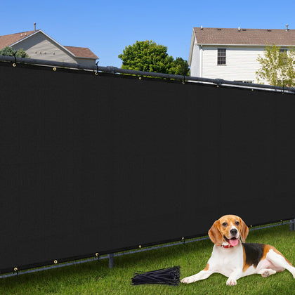Cisvio privacy screen 5ft x 50ft rolled for outdoor privacy and airflow.