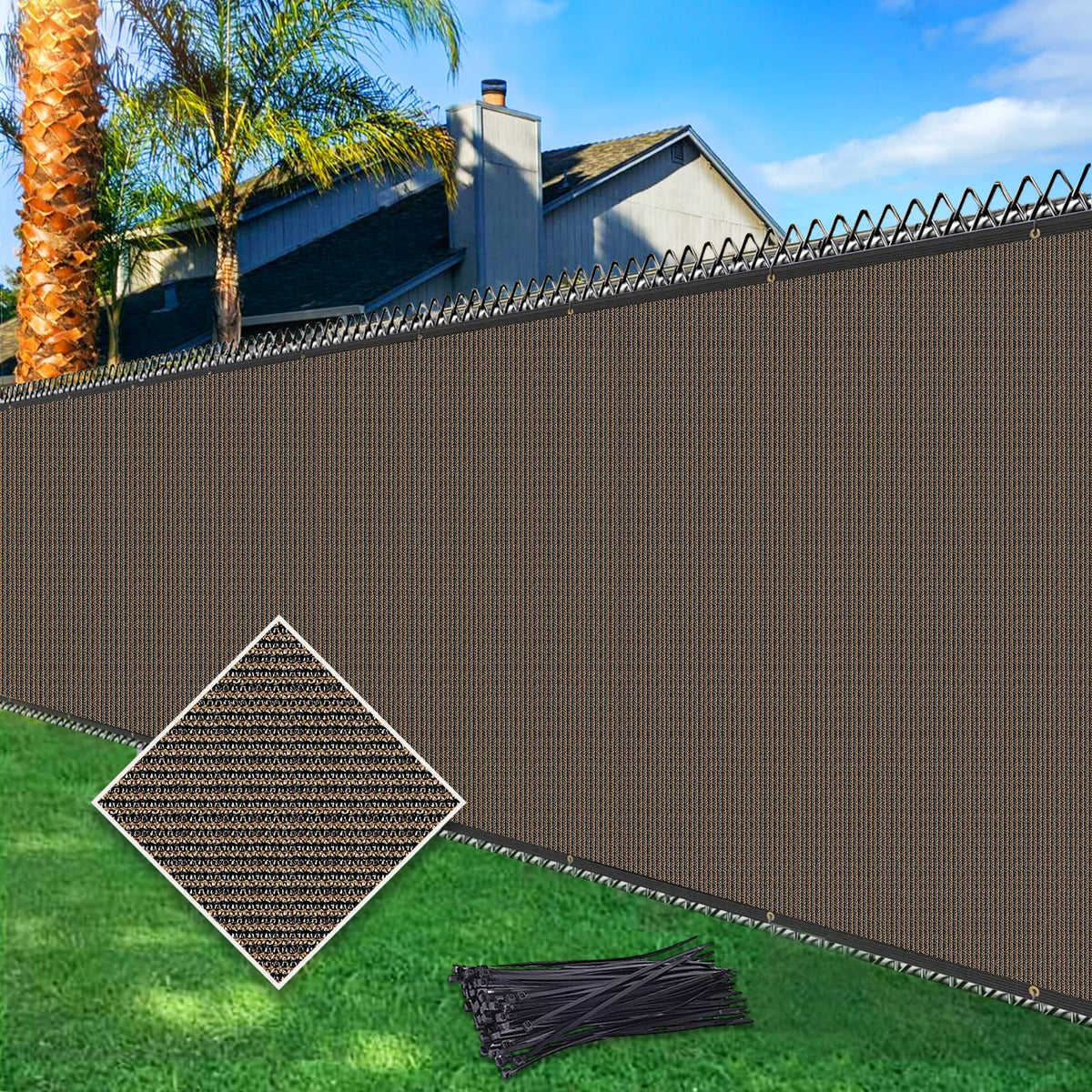 Cisvio privacy screen for outdoor fence provides high privacy with improved airflow.