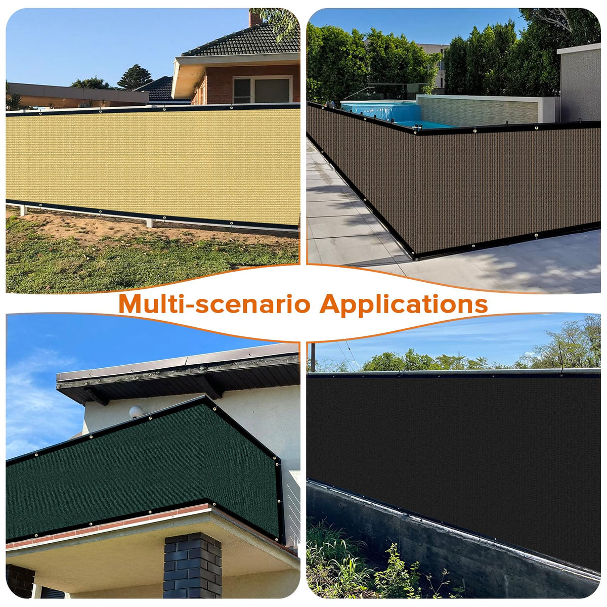Cisvio weather-resistant privacy screen endures sun, rain, wind, and snow.