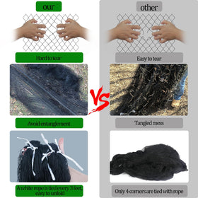 CITOOTY netting includes nails, stakes, and ties for secure setup.
