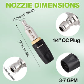 Ciunura nozzle supports 3-7 GPM for consistent soap and water delivery.