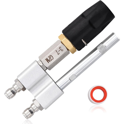 Ciunura stainless steel downstream nozzle with 0–60° spray for versatile cleaning tasks.
