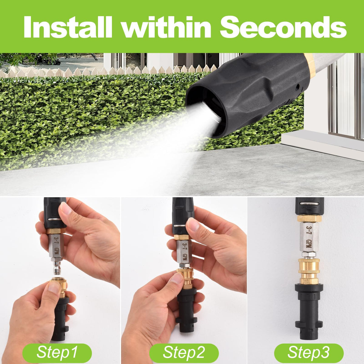 Ciunura heavy-duty chemical-resistant build delivers durability for outdoor cleaning tasks.