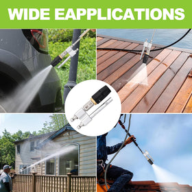 Ciunura long-range nozzle minimizes ladder use for easier cleaning.