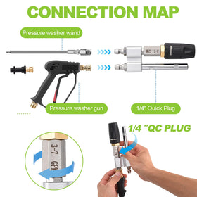 Ciunura M5 twist nozzle offers adjustable angle for targeted dirt removal.