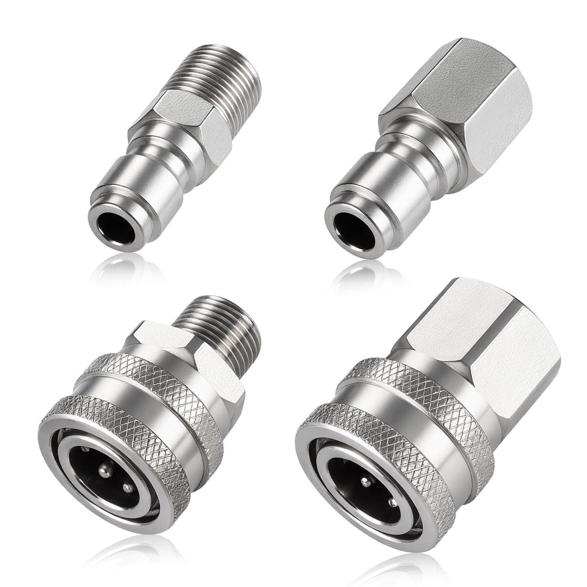 Ciunura pressure washer quick connect fittings ensemble for fast hose-to-nozzle swaps.