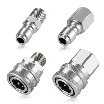 Ciunura pressure washer quick connect fittings ensemble for fast hose-to-nozzle swaps.