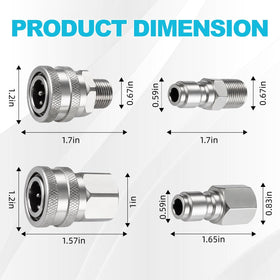 Ciunura two-set packaging of quick connect fittings for easy accessory swaps.