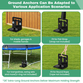 Anchors and brackets kit secures multiple outdoor structures