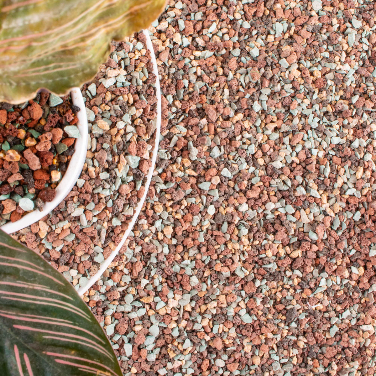 CJGQ 18lb mix lava rocks for plants showing a colorful stone blend for drainage and decorative use.