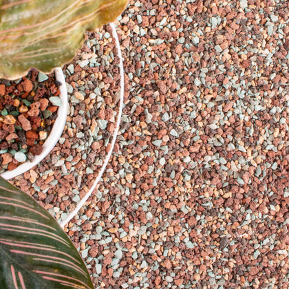CJGQ 18lb mix lava rocks for plants showing a colorful stone blend for drainage and decorative use.