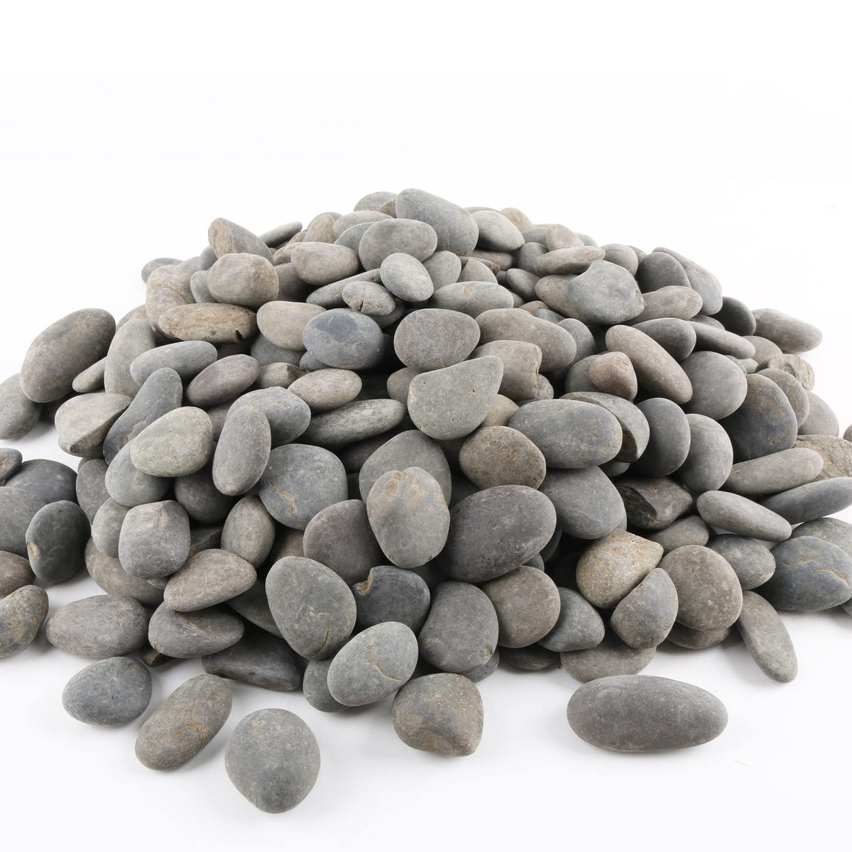 CJGQ 18pounds river rocks 1inch grey smooth surface for durable garden accents.