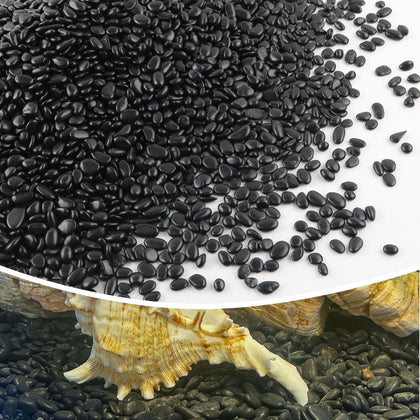 CJGQ small black pebbles for plants, ideal for drainage and decorative pots