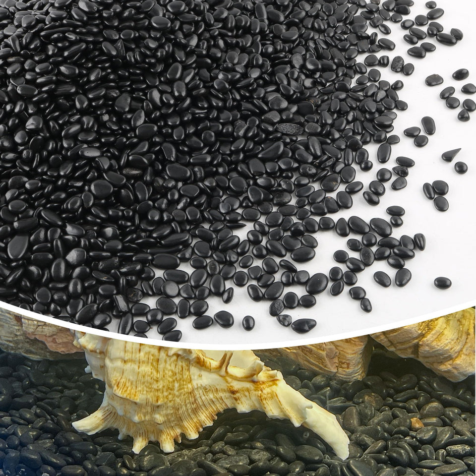 CJGQ small black pebbles for plants, ideal for drainage and decorative pots