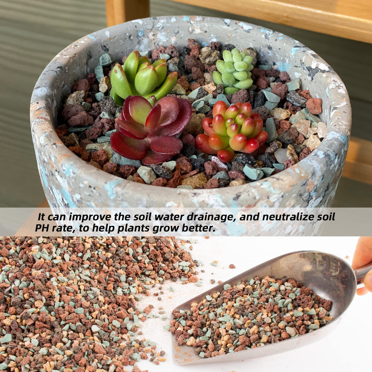CJGQ black lava rocks close-up emphasizing texture for terrariums.