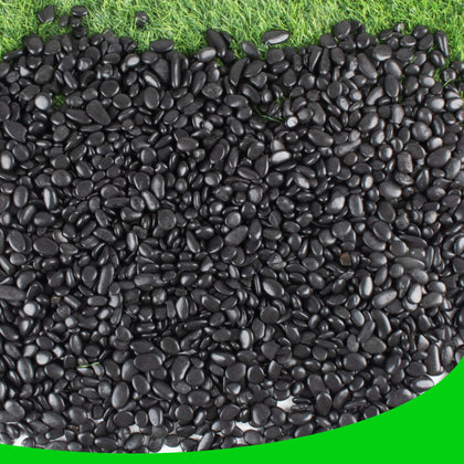CJGQ black pebbles 18lb ideal for aquarium gravel and plant decor