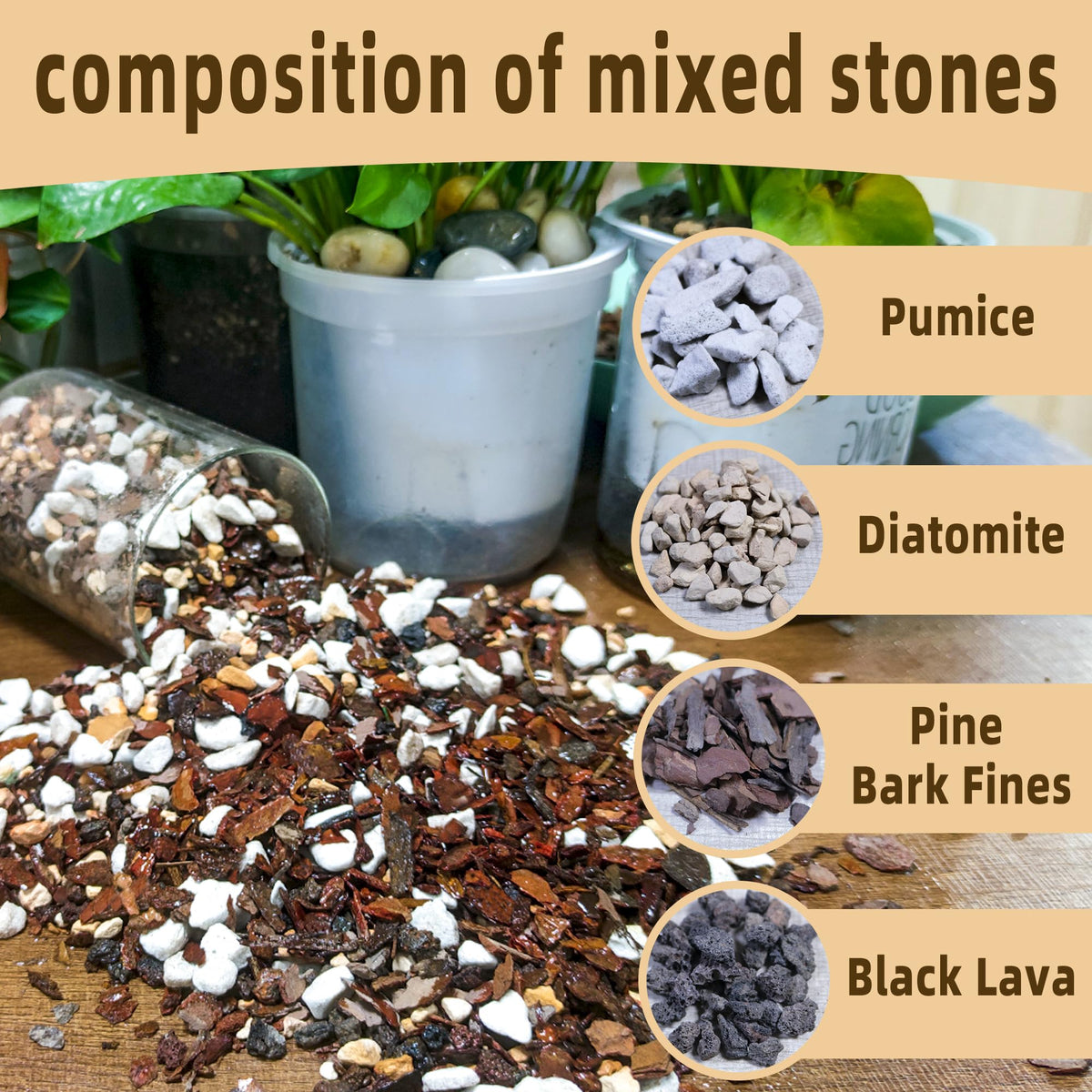 CJGQ bonsai soil mix texture close-up highlighting porosity for drainage