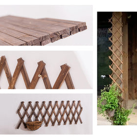 CJGQ wood lattice panels with rivet joints for sturdy setup