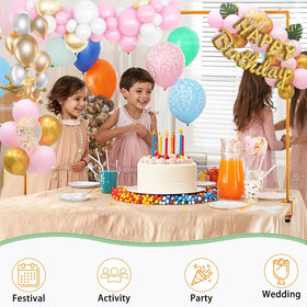CJMYHOME rust-proof metal tubing supports durable, reusable event décor