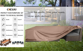 CKCLUU large cover safeguards outdoor dining and lounge areas