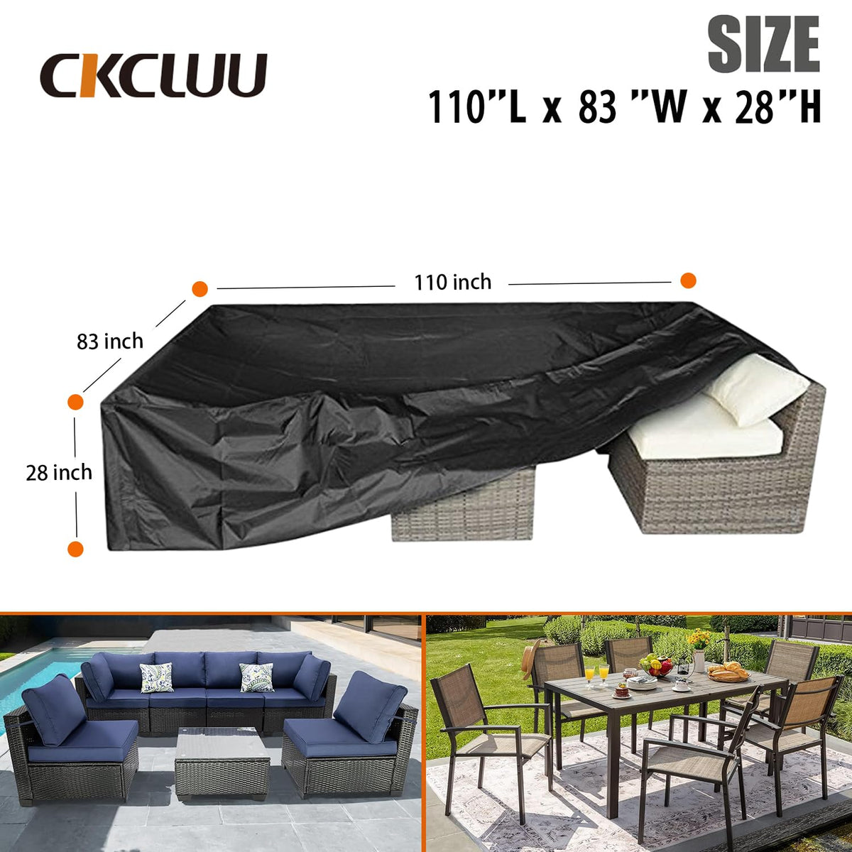 CKCLUU patio cover easy-install removal showcases simple setup for any yard