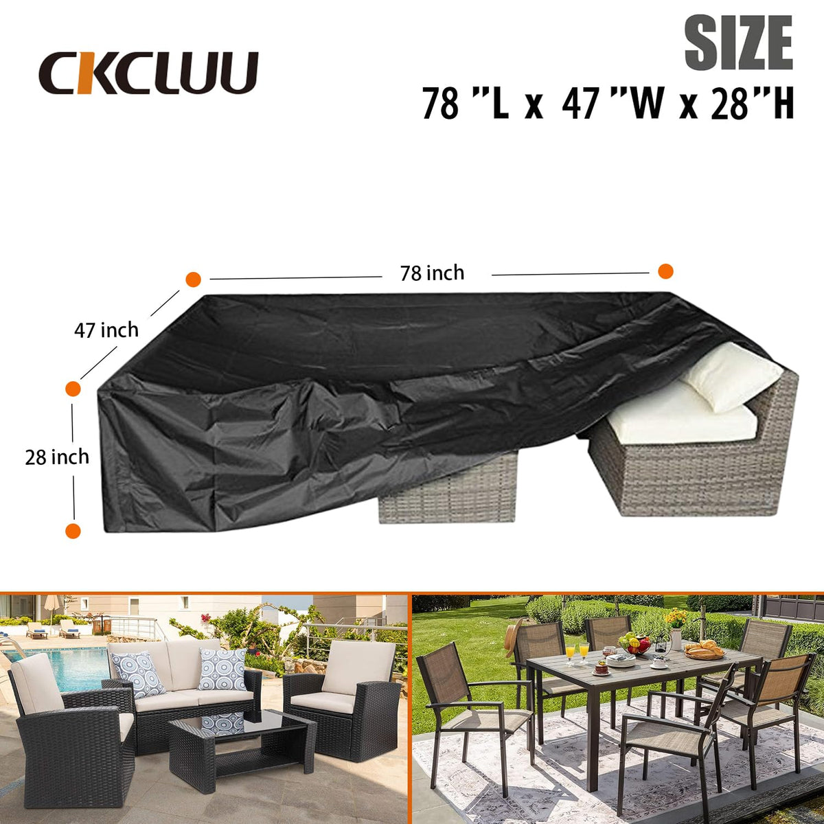 CKCLUU raised airflow under cover reduces moisture buildup.