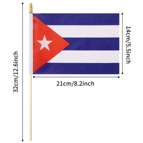 Ckexin 25-pack Cuban flags in durable polyester for outdoor use