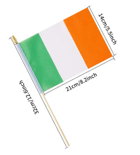 Ckexin Ireland flag on a stick with easy assembly.