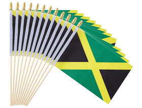 Ckexin Jamaica flag 5x8 inch handheld with vivid colors for cheering events.