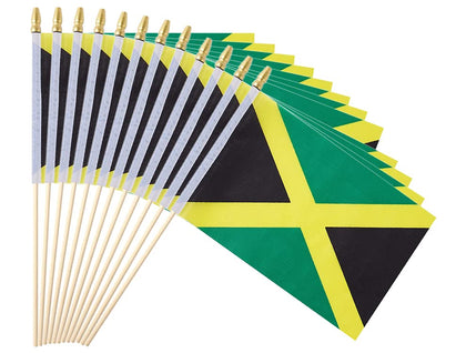Ckexin Jamaica flag 5x8 inch handheld with vivid colors for cheering events.
