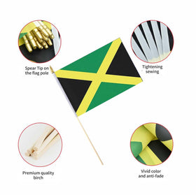 Ckexin Jamaica flag assembly image shows easy flag-stick setup.