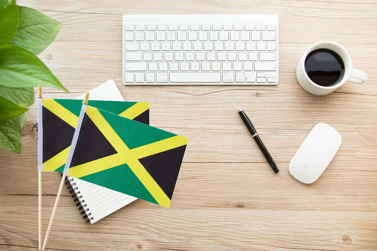 Ckexin Jamaica flag vibrant colors in outdoor event setup.
