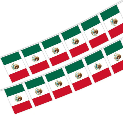 Ckexin Mexico flags banner 33ft for vibrant, easy decorating.