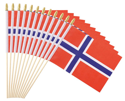 Ckexin Norway flag 5x8 inch ready for handheld display at events.