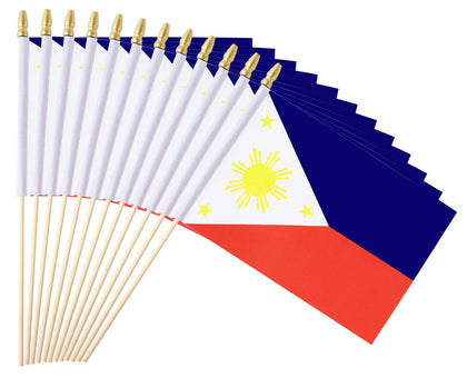 Ckexin Philippines flag mini handheld with double sided print for vibrant event visibility.