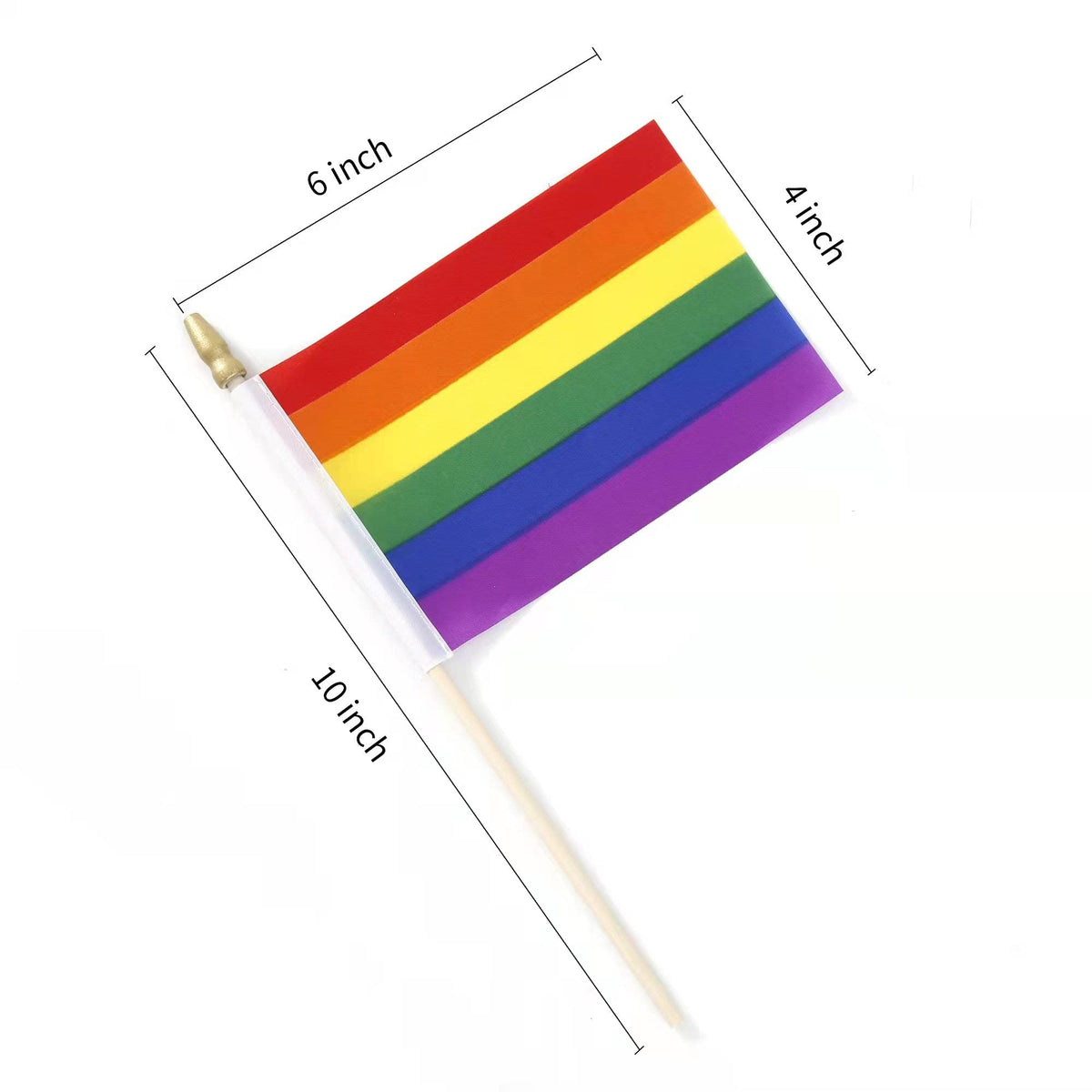 Ckexin Pride flag mini handheld rainbow for easy waving at gatherings