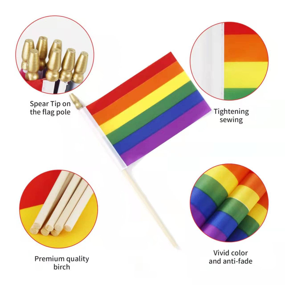 Ckexin Pride flag small desk display rainbow enhances workspace ambiance