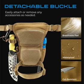 CKG adjustable strap secures a comfortable, versatile drop-leg fit.