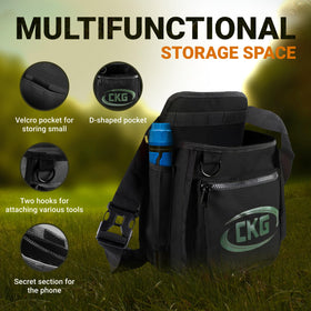 CKG durable black metal detecting bag for tools.