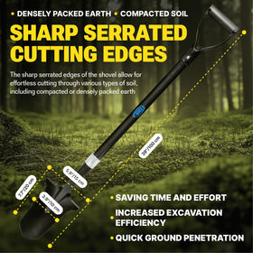CKG premium stainless steel digging tool resists rust and cuts through roots