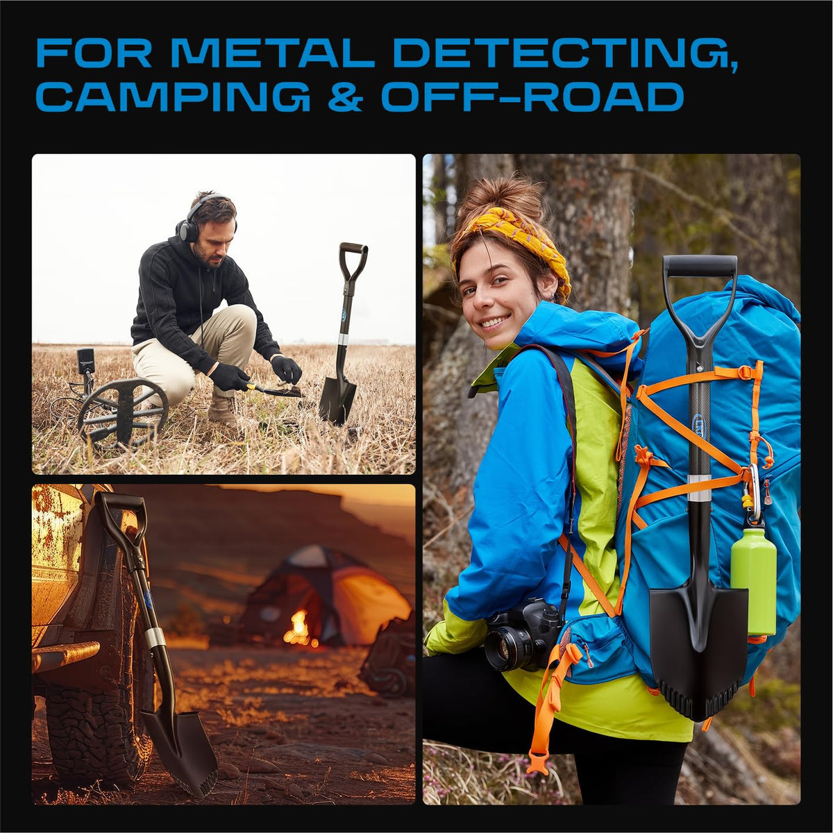 CKG small shovel with D-handle offers comfortable grip for extended use.