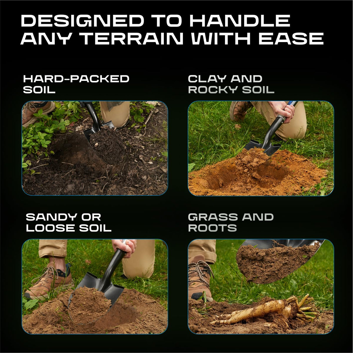 CKG small shovel ultra-lightweight at 1.8 lb for easy carry.