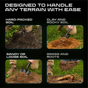 CKG small shovel ultra-lightweight at 1.8 lb for easy carry.