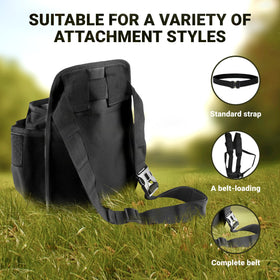 CKG universal mounts enable strap or belt mounting.