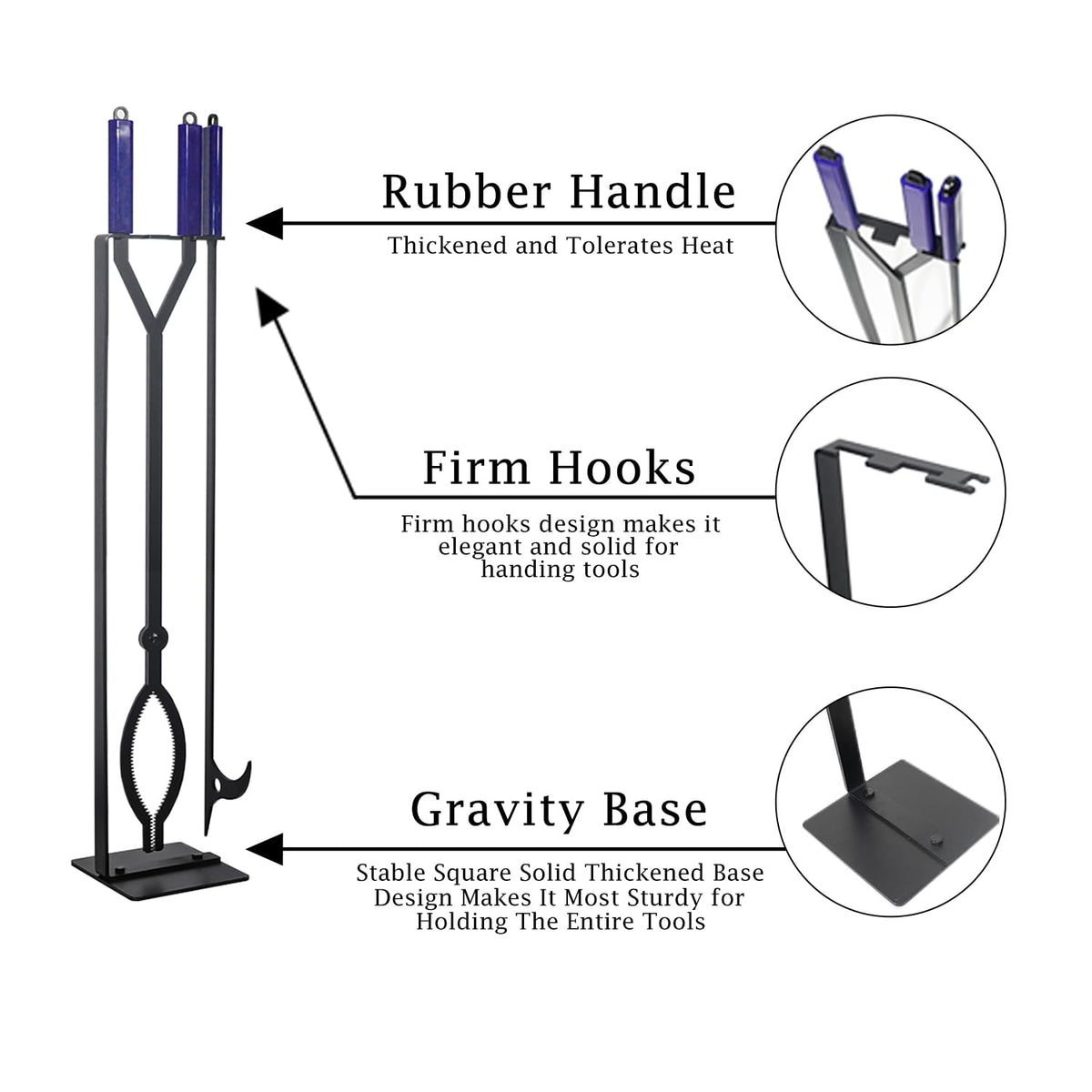 CKLT ergonomic rubber-handle tools provide comfortable grip during tending.