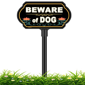 CKOK Beware of Dog sign 10x5 front view enhances curbside visibility