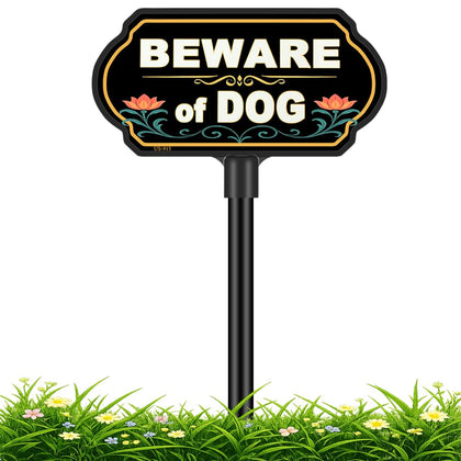 CKOK Beware of Dog sign 10x5 front view enhances curbside visibility